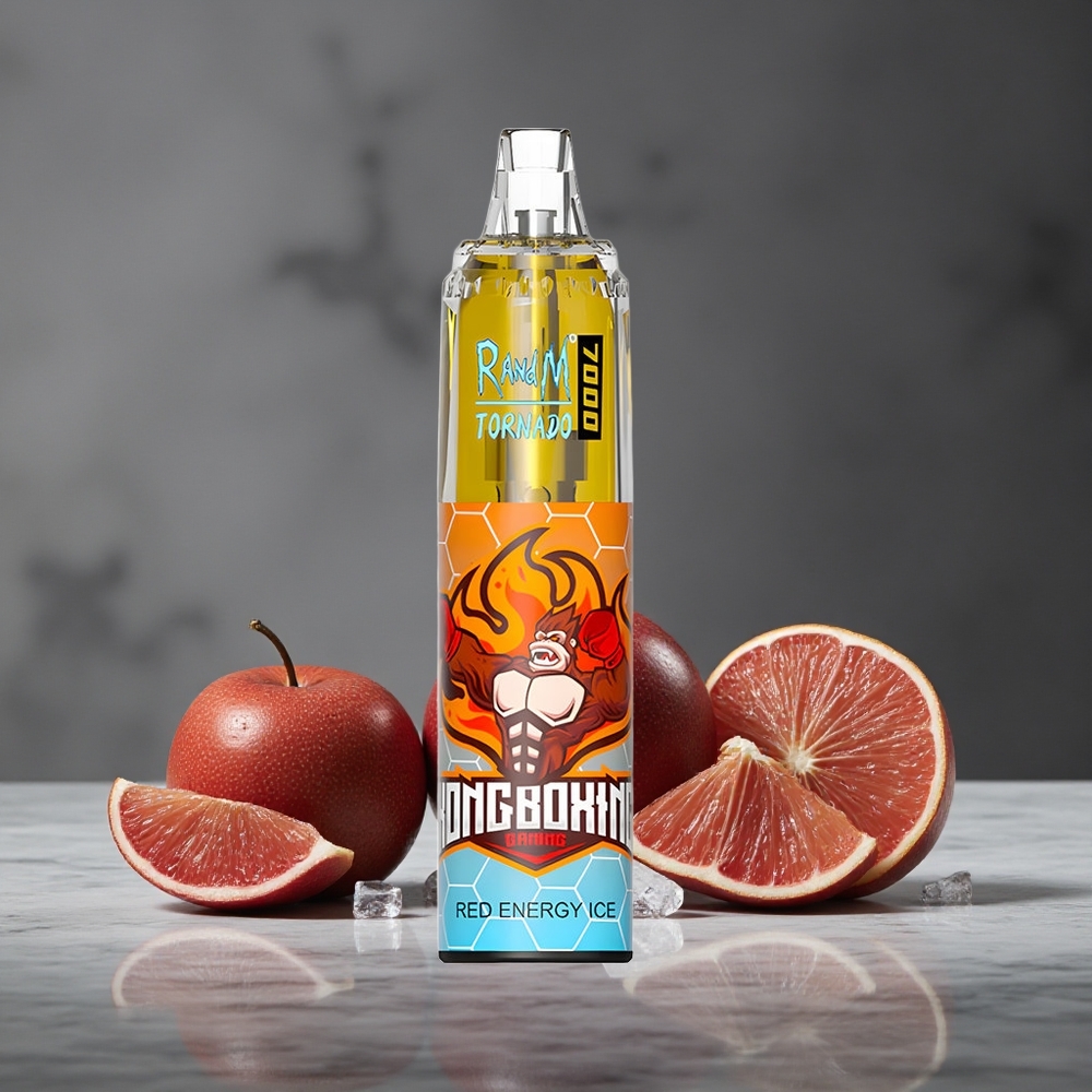 Sarkanā Enerģija Ledus RandM Fumot Tornado 7000 Puffs 14 ML E-šķidrums RGB Gaisma
