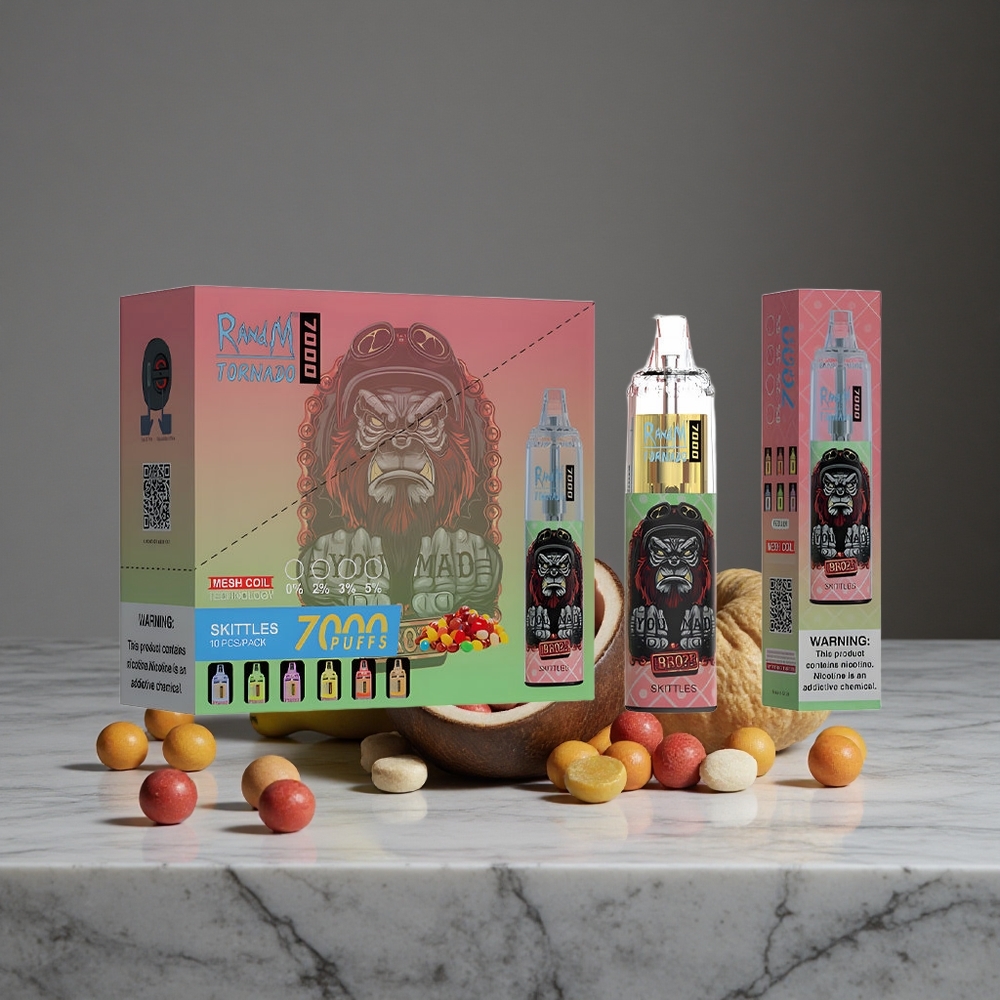 Skittles RandM Fumot Tornado 7000 Puffs 14 ML E-šķidrums