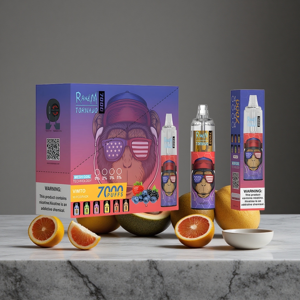 Vimto Garšas RandM Fumot Tornado 7000 Puffs 14 ML E-šķidrums 850 MAH Baterija