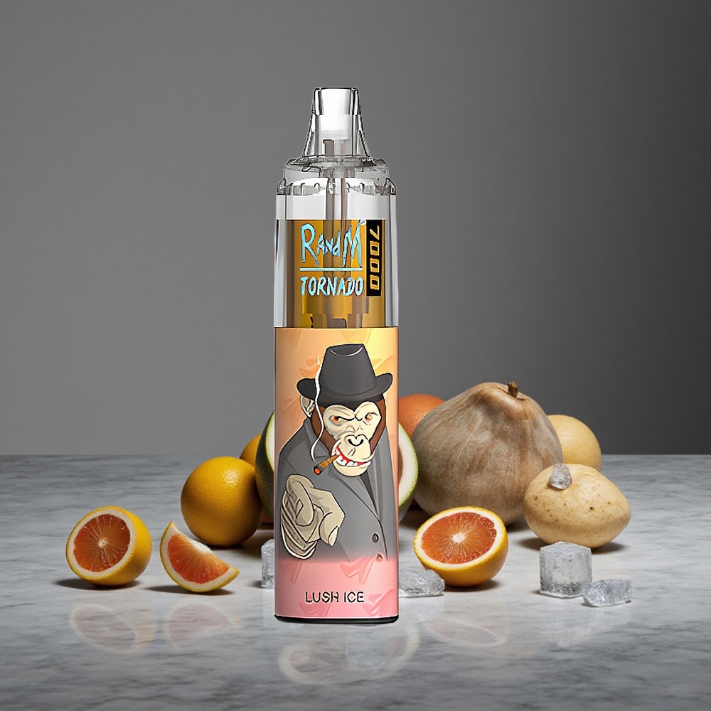 Zaļā Ledus RandM Fumot Tornado 7000 Puffs 14 ML E-šķidrums Gaismas Gaisma RGB