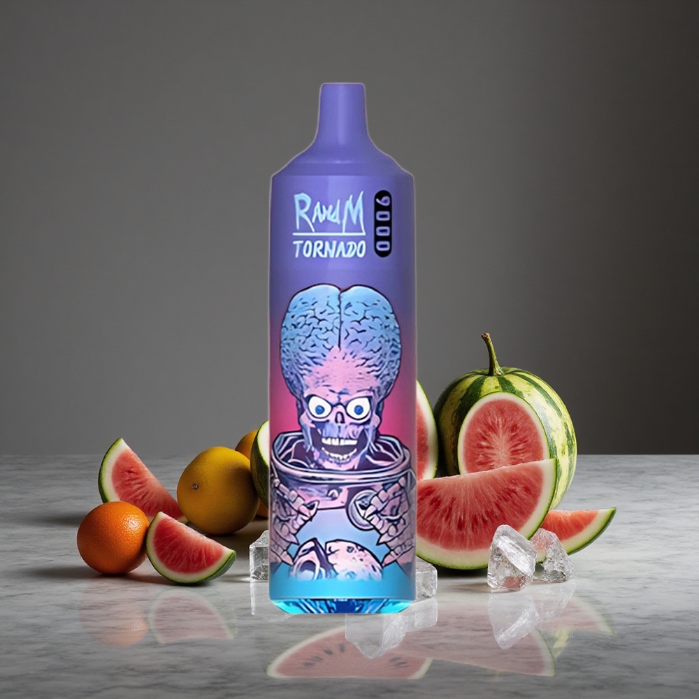 Arbūza Brazz Ledus RandM Fumot Tornado 9000 Puffes 850 mAh Uzlādējams