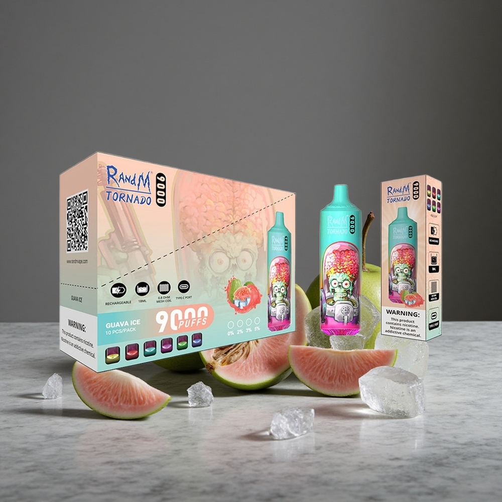 Guavass Leduss RandM Fumot Tornado 9000 Puffs 18 mL un 850 mAh Uzlādējams