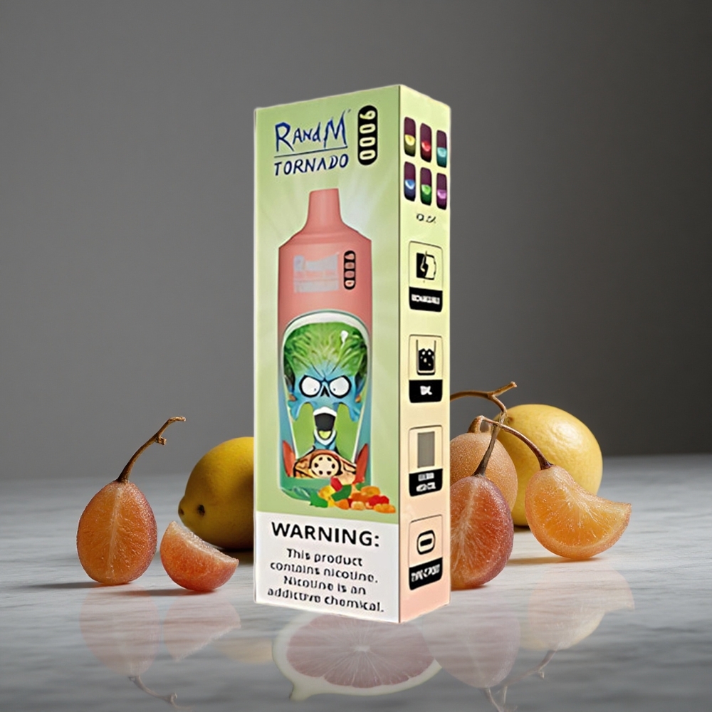 Gumijlāču RandM Tornado 9000 Puffu 18 mL un 850 mAh Atkārtoti Uzlādējams