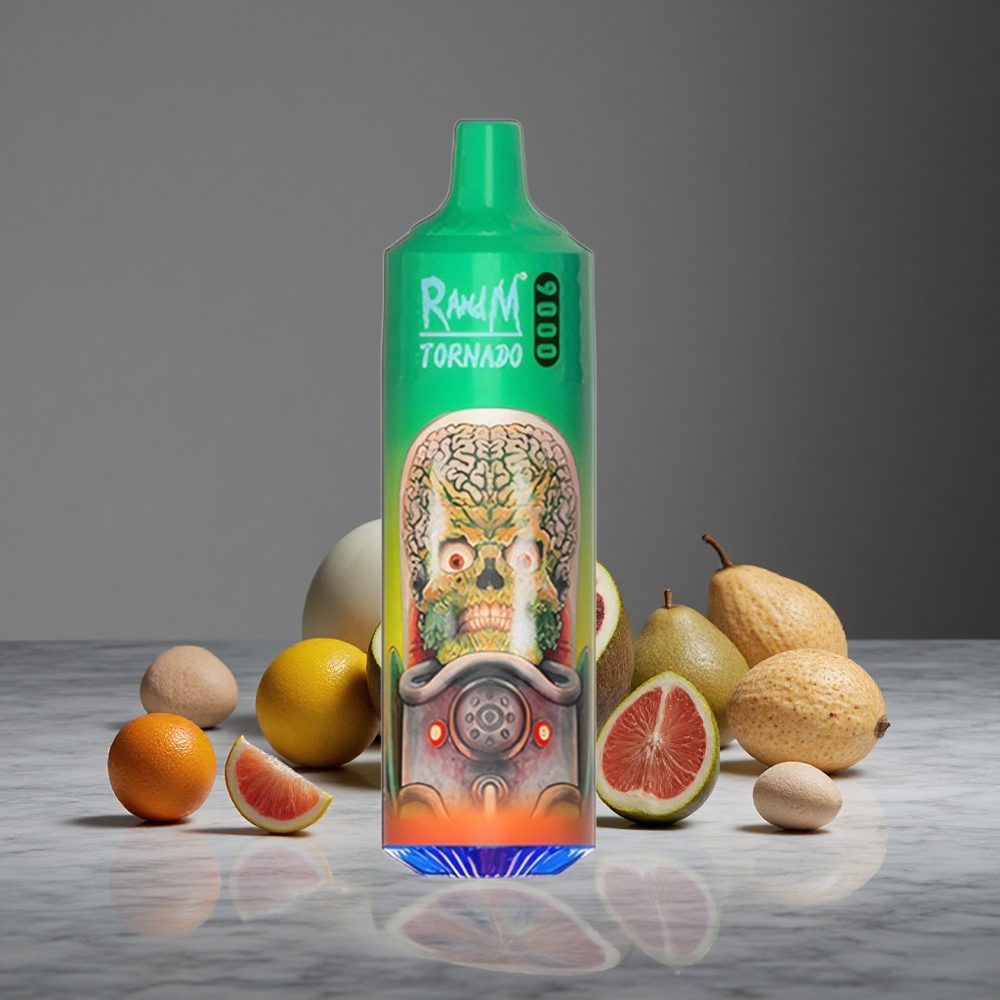 Raibā Konfekšu RandM Tornado 9000 Pūši 18 mL E-šķidrums 850 mAh Akumulators