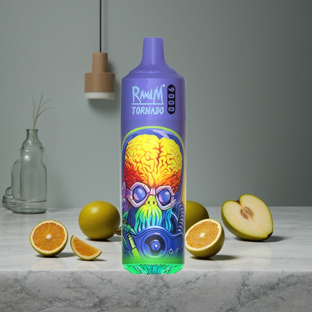 Vēsā Mētra RandM Tornado 9000 Puffs 18 mL un 850 mAh Uzlādējams