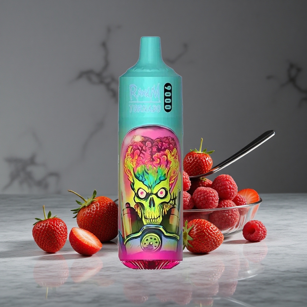 Zemeņu Avene RandM Tornado 9000 Puffs 850 mAh Uzlādējams 18 mL