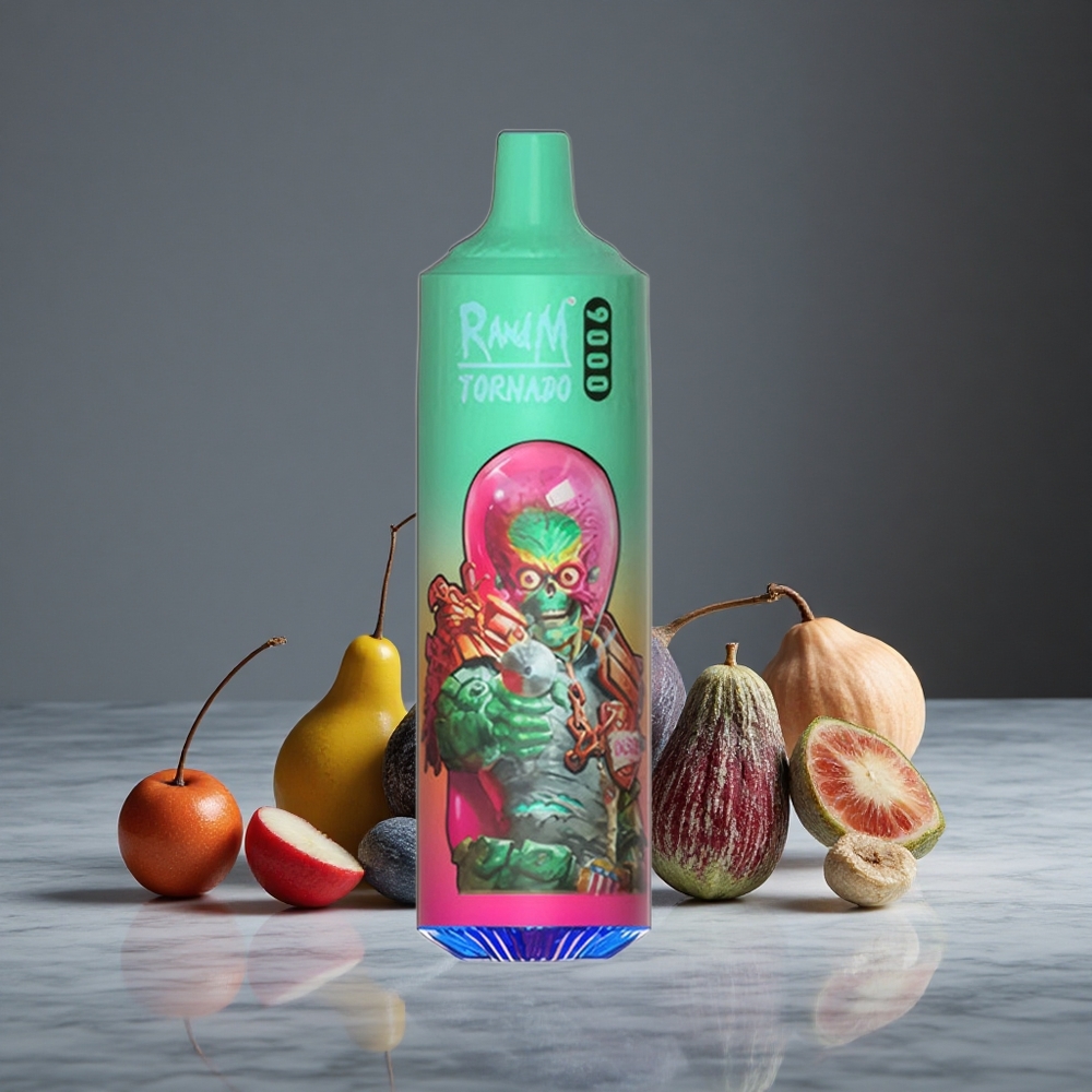 Zilā Aveņu RandM Tornado 9000 Puffs ar 18 mL E-gāzes un 850 mAh Akumulatoru