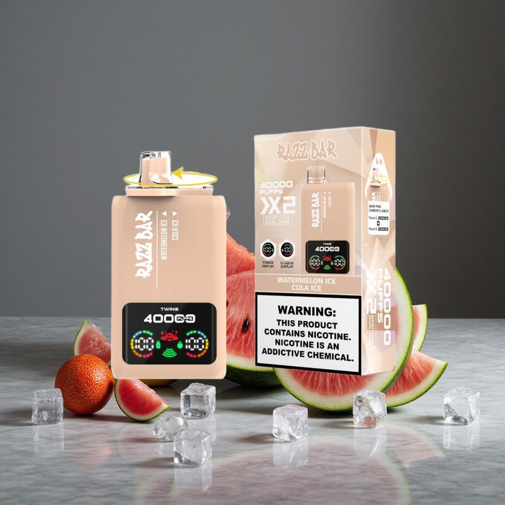 Arbūza Ledus_Kolas Ledus Razz Bar Vienreizlietojamais Vape 40000 Puffs 1.0 Ohm 2 Režģa Spole