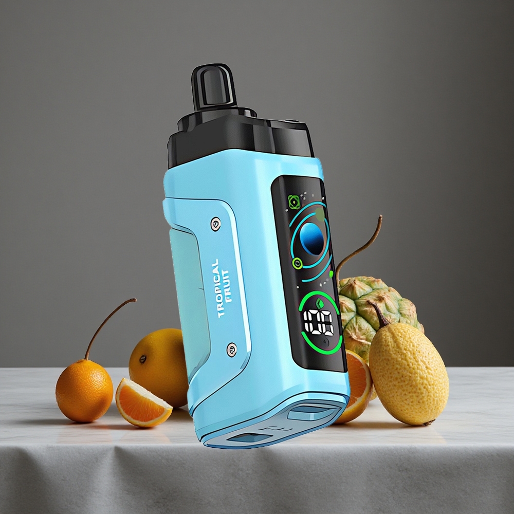 Tropiskie Augļi Razz Bar 45000 Puffs Vienreizlietojamais Vape 1.0 Ohm Mesh Spole 20 mg/ml Nikotīna Stiprums