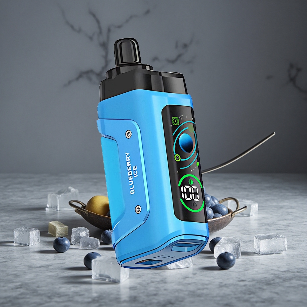 Zemenu Ledus Razz Bar Vienreizlietojamais Vape 45000 Puffs 1.0 Ohm Mesh Spole