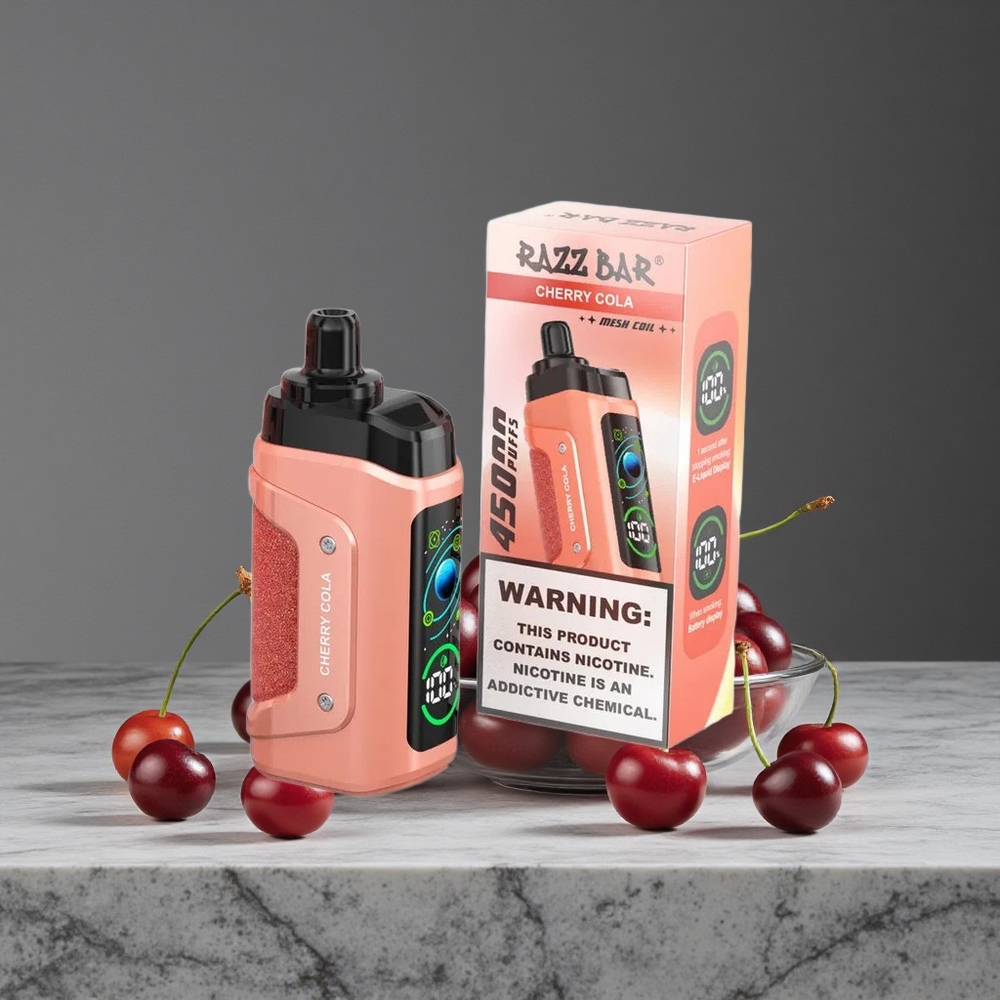 Ķiršu Kola Razz Bar Vienreizlietojamais Vape 45000 Puffs 1.0 Ohm Tīkla Spole