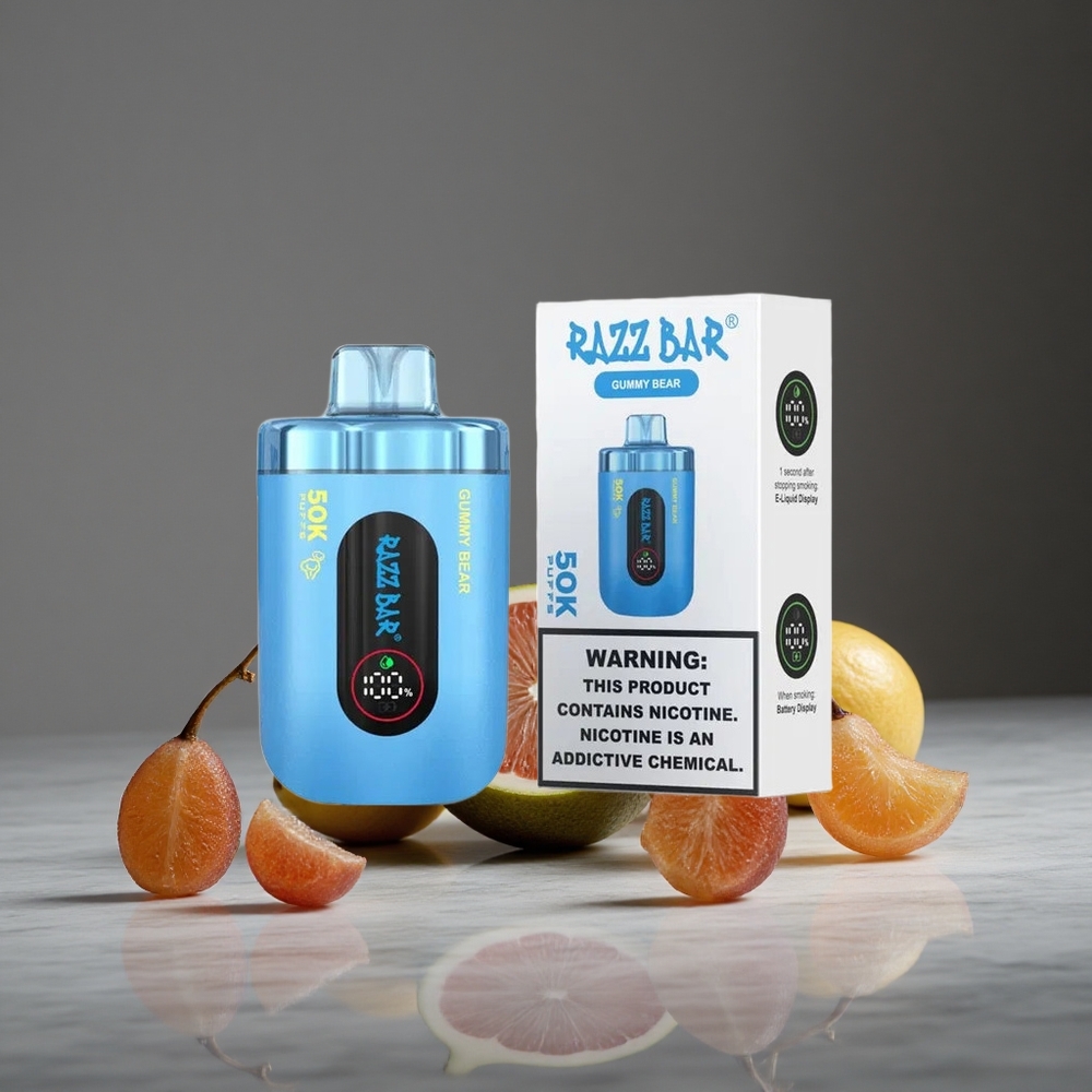 Gumijlāču Razz Bar 50K Iemūžinājumi 1.0 Ohm Tīkla Spole 2% Nikotīna Saturs