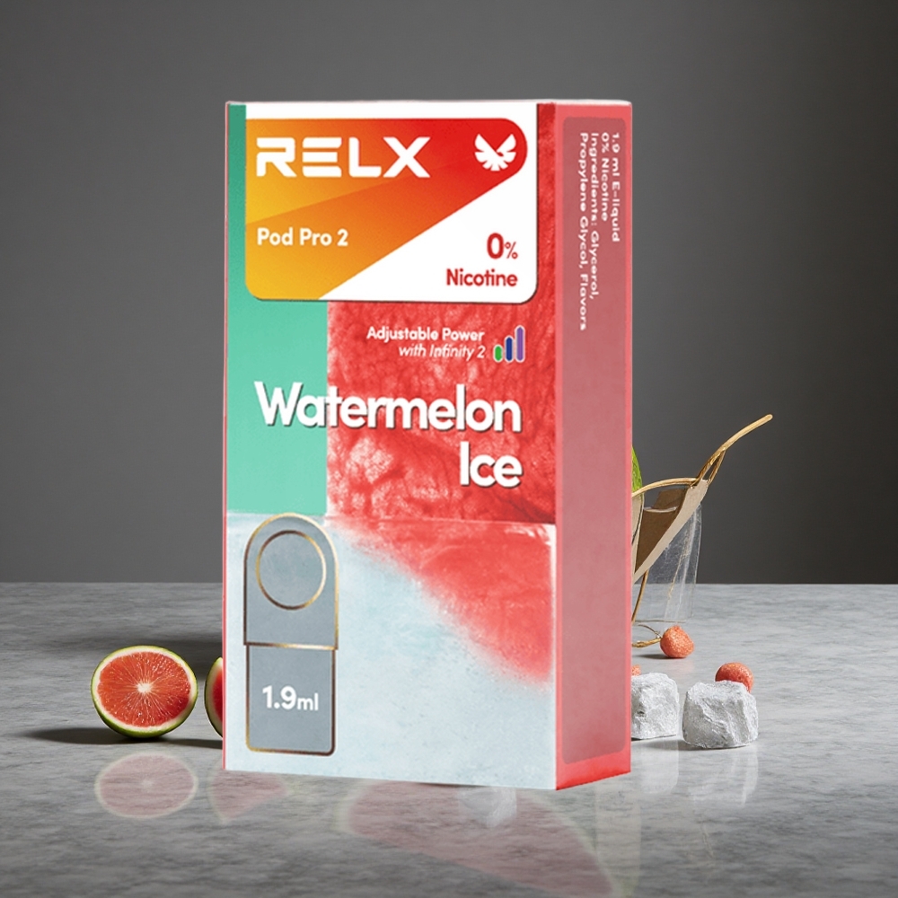 Arbūza Ledus Relx Pod Pro 2 600 Puffs 0% nikotīna 1,9ml tilpums
