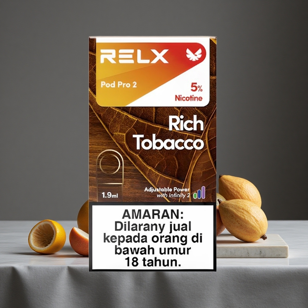 Bagātā Tabaka RELX Pod Pro 2 600 Pūkstieni Nikotīna Saturs 5% 1.9ml