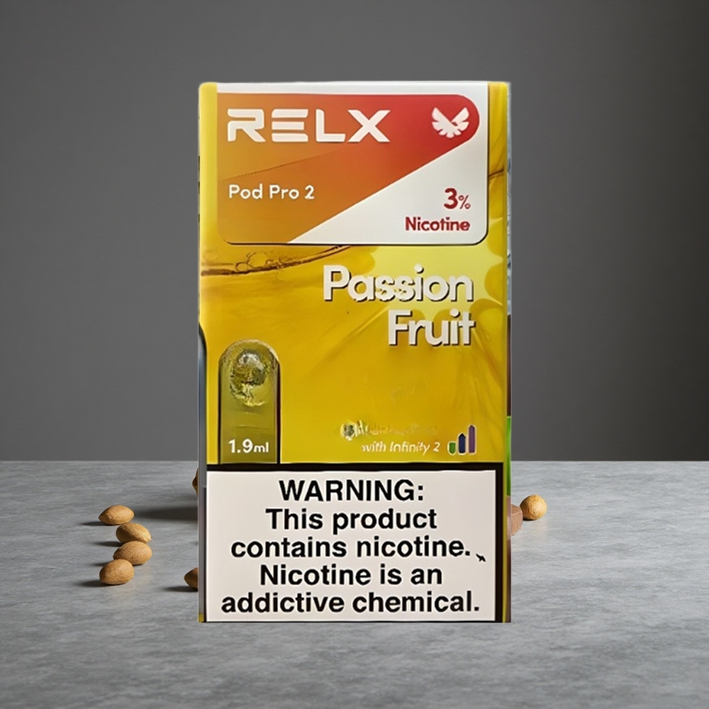 Maraku garšas kombinācija RELX Pod Pro 2 600 pūkšu Nikotīns: 3% Tilpums: 1,9ml