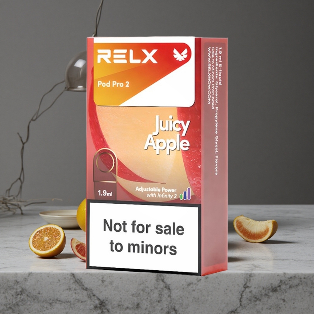 Sulīgais ābols RELX Pod Pro 2 600 Puffs 1.9ml 0% nikotīna