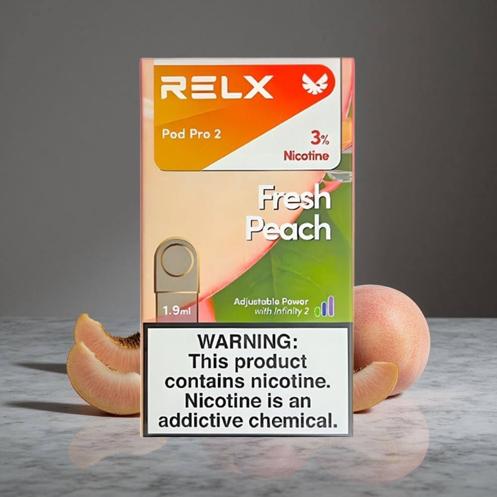 Svaigs Persiks RELX Pod Pro 2 600 Puffs 3% Nikotīns 1.9ml Tilpums
