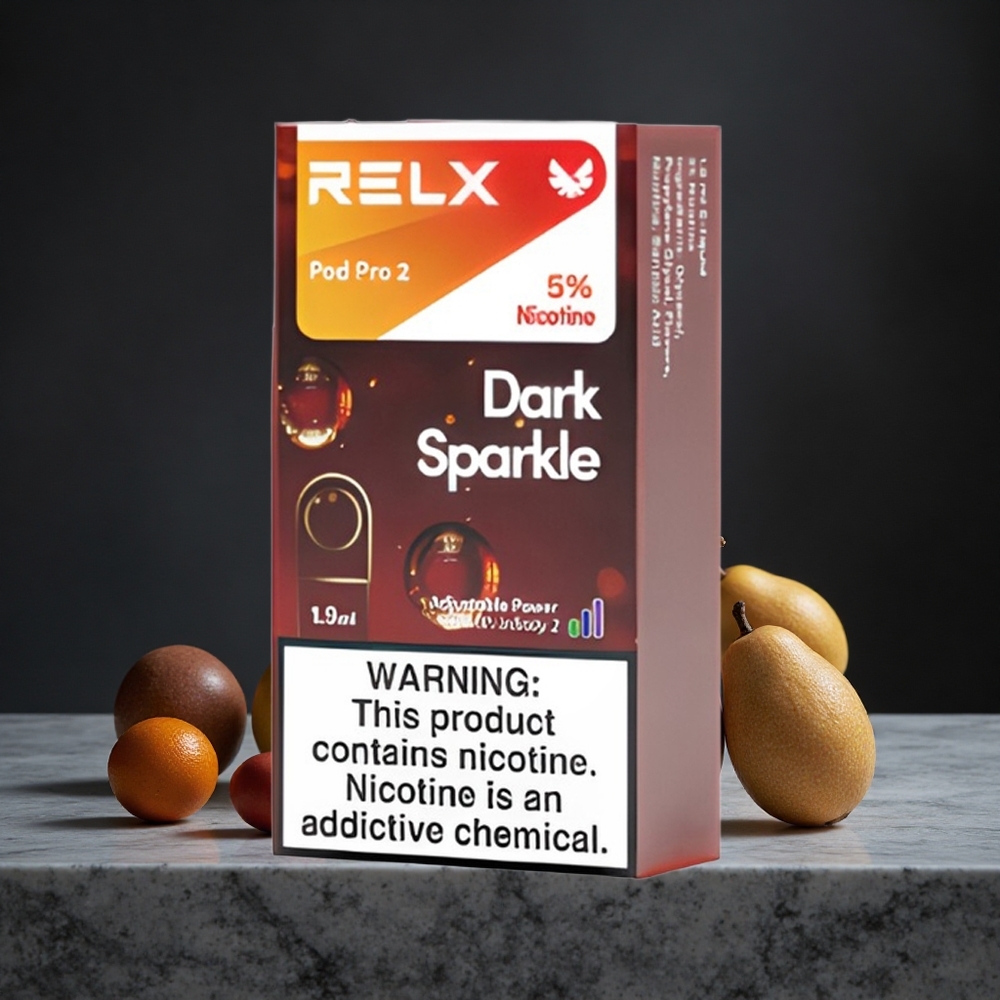 Tumšais Mirdzums Relx Pod Pro 2 600 Puffs 1.9ml Iztvaikošanas Tilpums 5% Nikotīna
