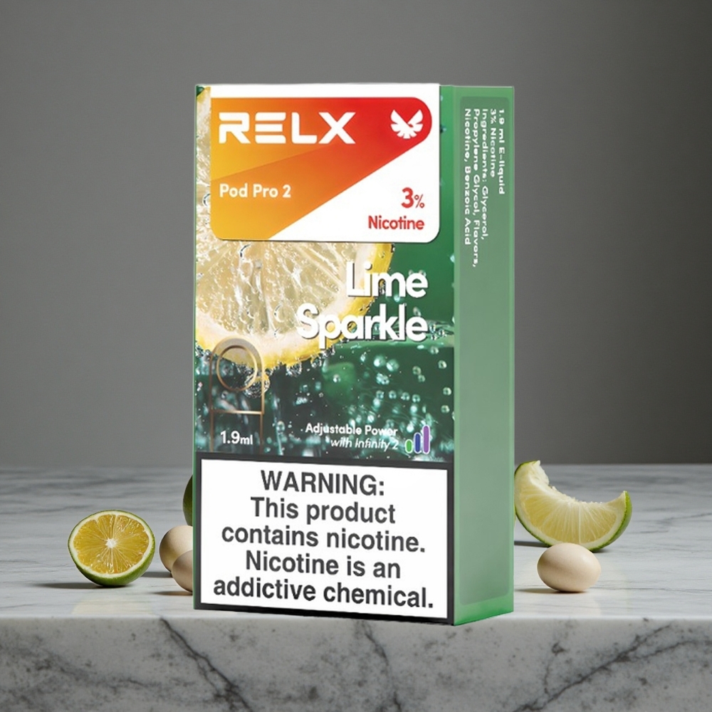 Zaļā sprīdīte Relx Pod Pro 2 600 Puffs 3% nikotīna 1.9ml tilpums