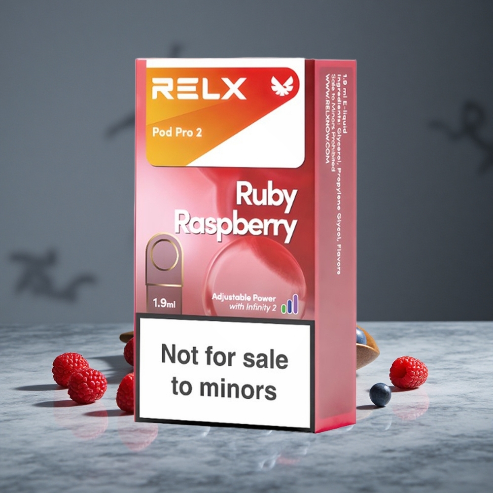 Zilā Aveņu Relx Pod Pro 2 600 Puffs 1.9ml 0% Nikotīna